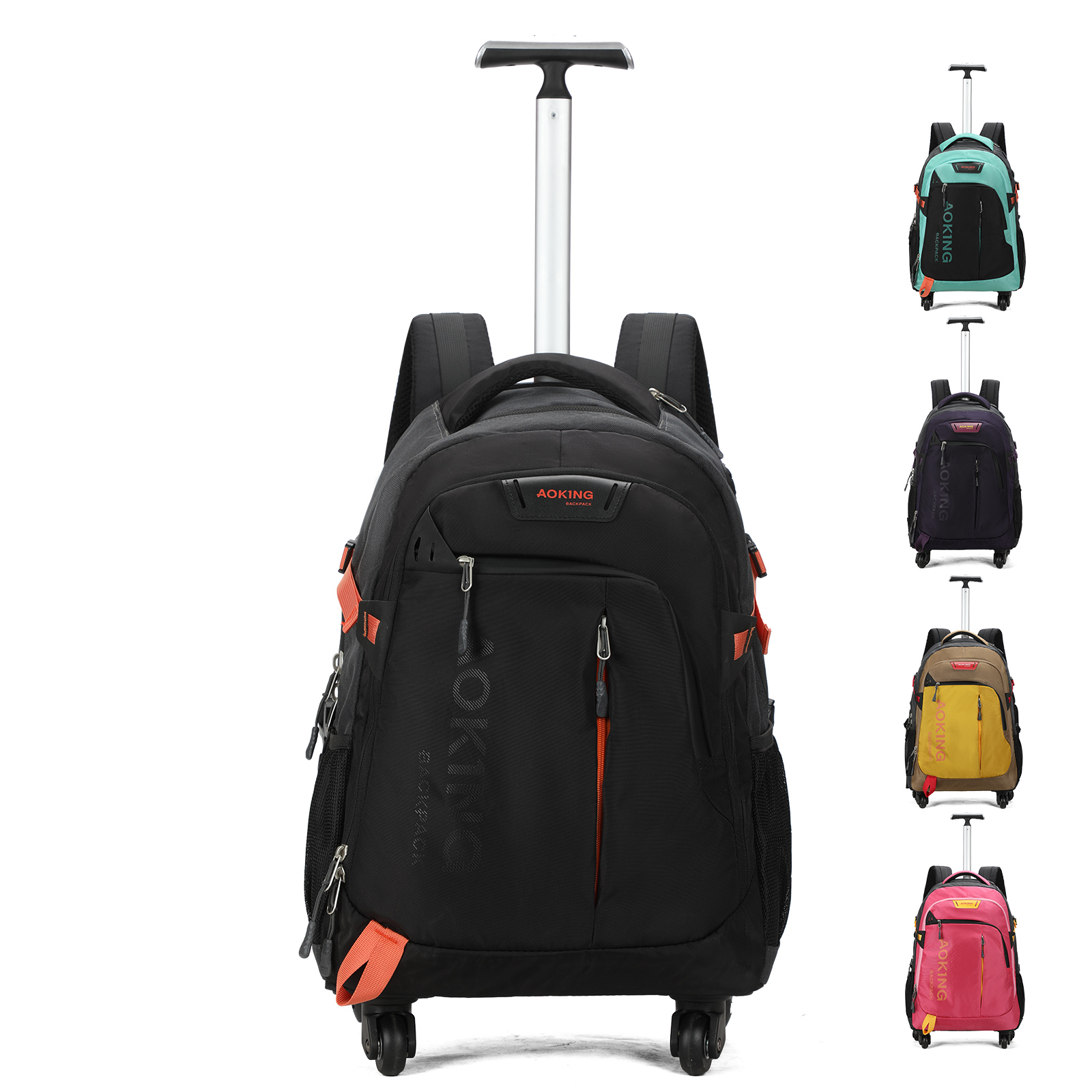 9700 Carry on 20/22″ Waterproof Lightweight Travel Rolling Backpack with Four Wheels
