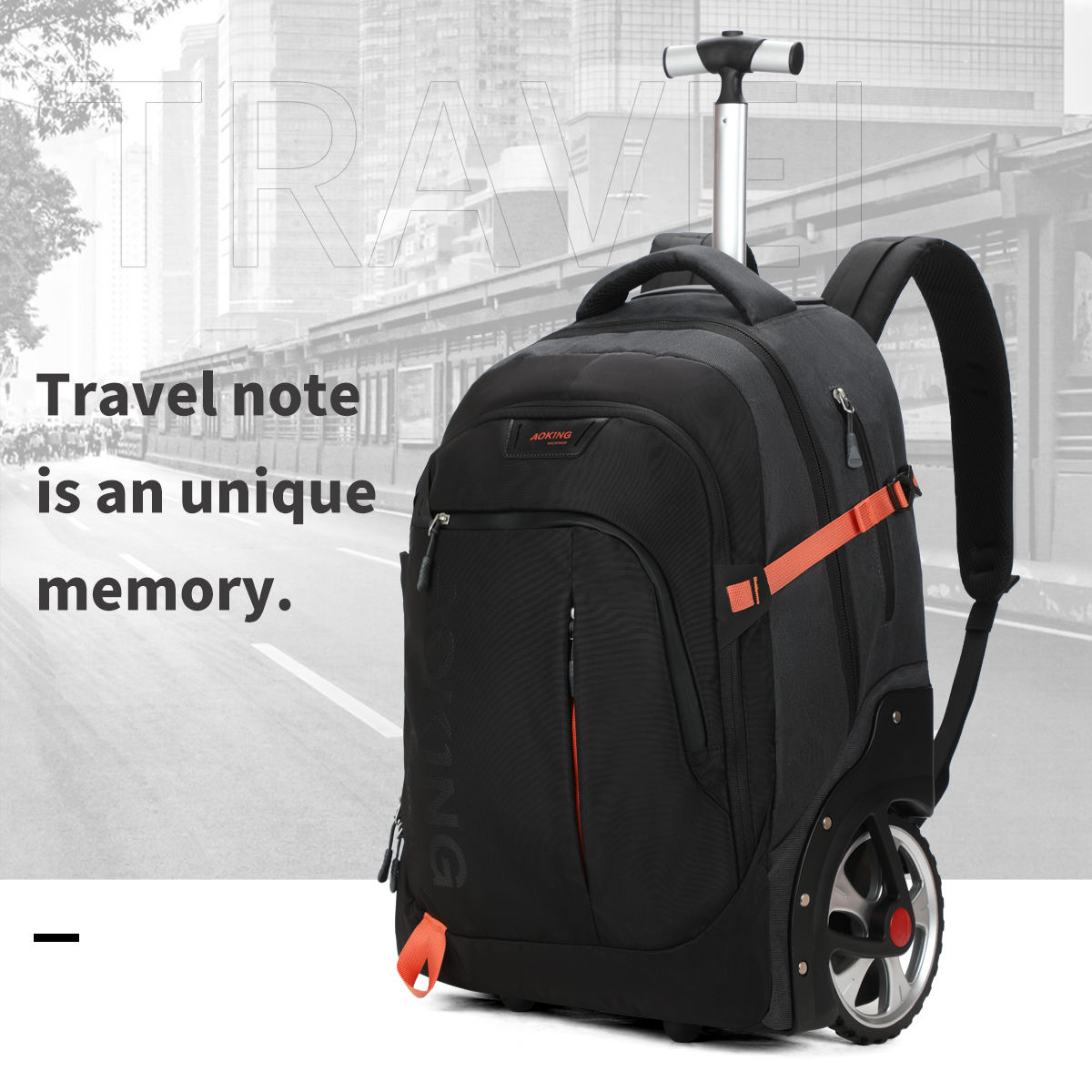 9709 Travel Rolling Backpack with Wheels