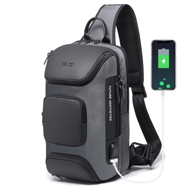  7086 Men's Crossbody Bag-Waterproof Chest Bag-Shoulder Bag