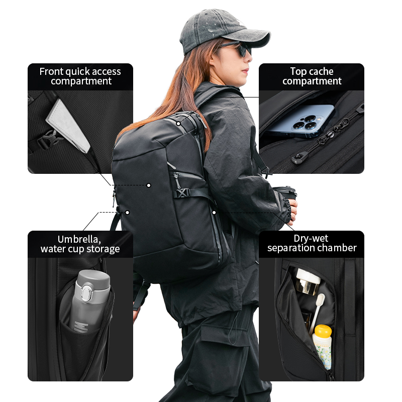 Aurora® Everyday Travel Backpack(Unisex), 840D CORDURA Material, 36L