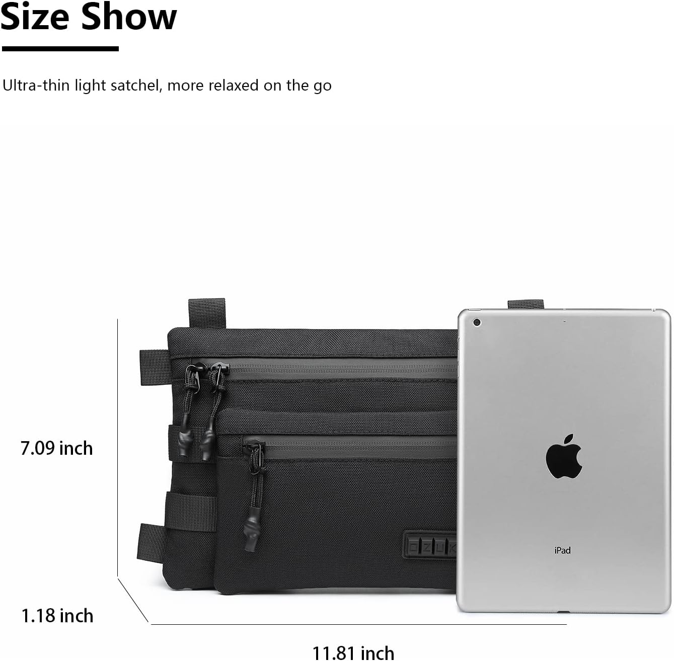 OZUKO 9670 Fashion Crossbody Bag Slim Fanny Pack Under Clothes