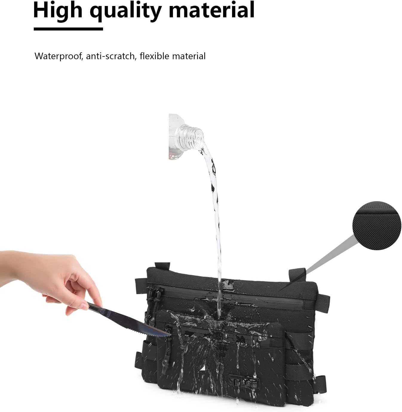 OZUKO 9670 Fashion Crossbody Bag Slim Fanny Pack Under Clothes