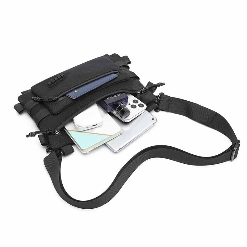 OZUKO 9670 Fashion Crossbody Bag Slim Fanny Pack Under Clothes