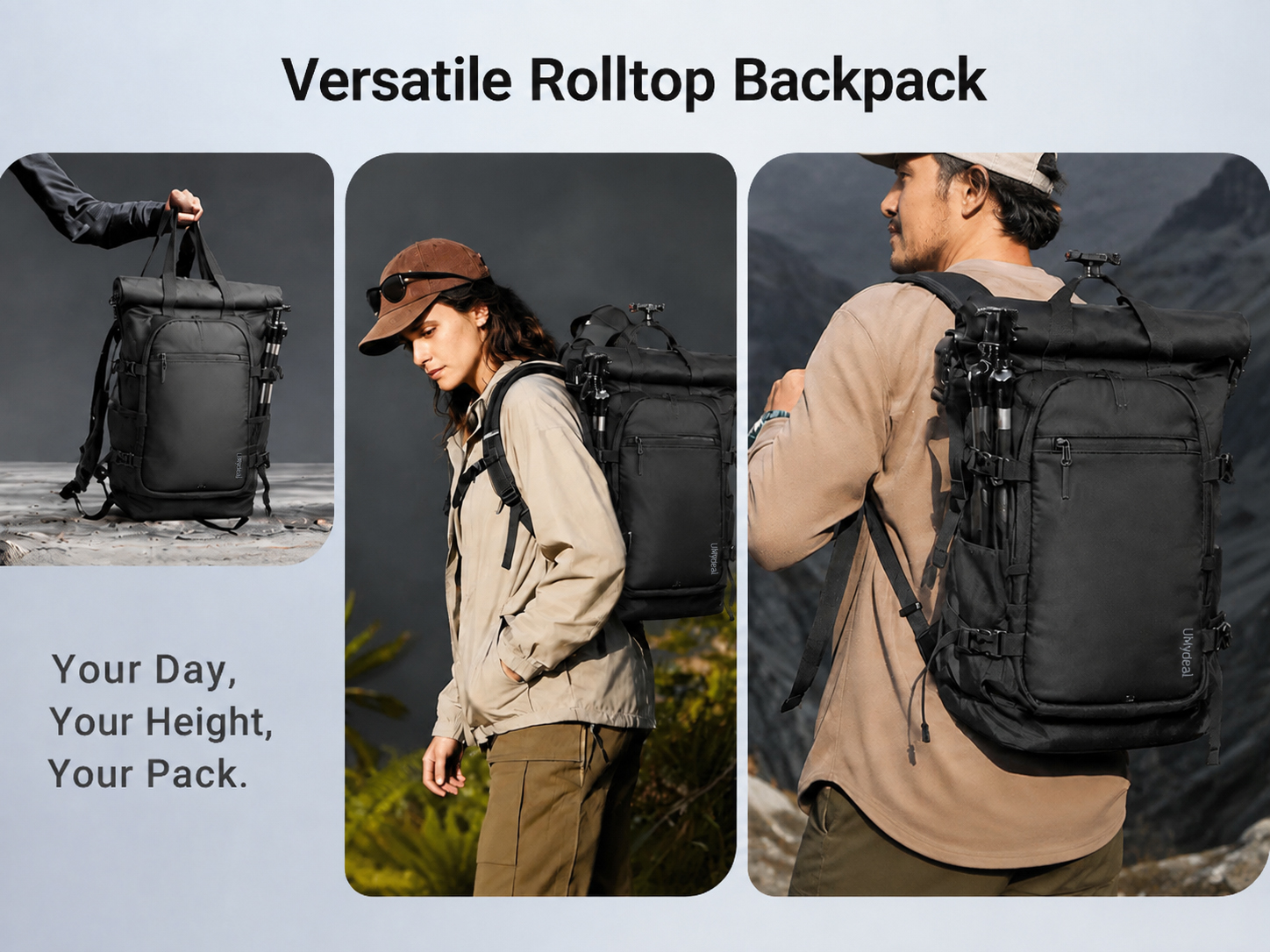 UMydeal Everyday Travel Backpack (RFID Protected), 45L