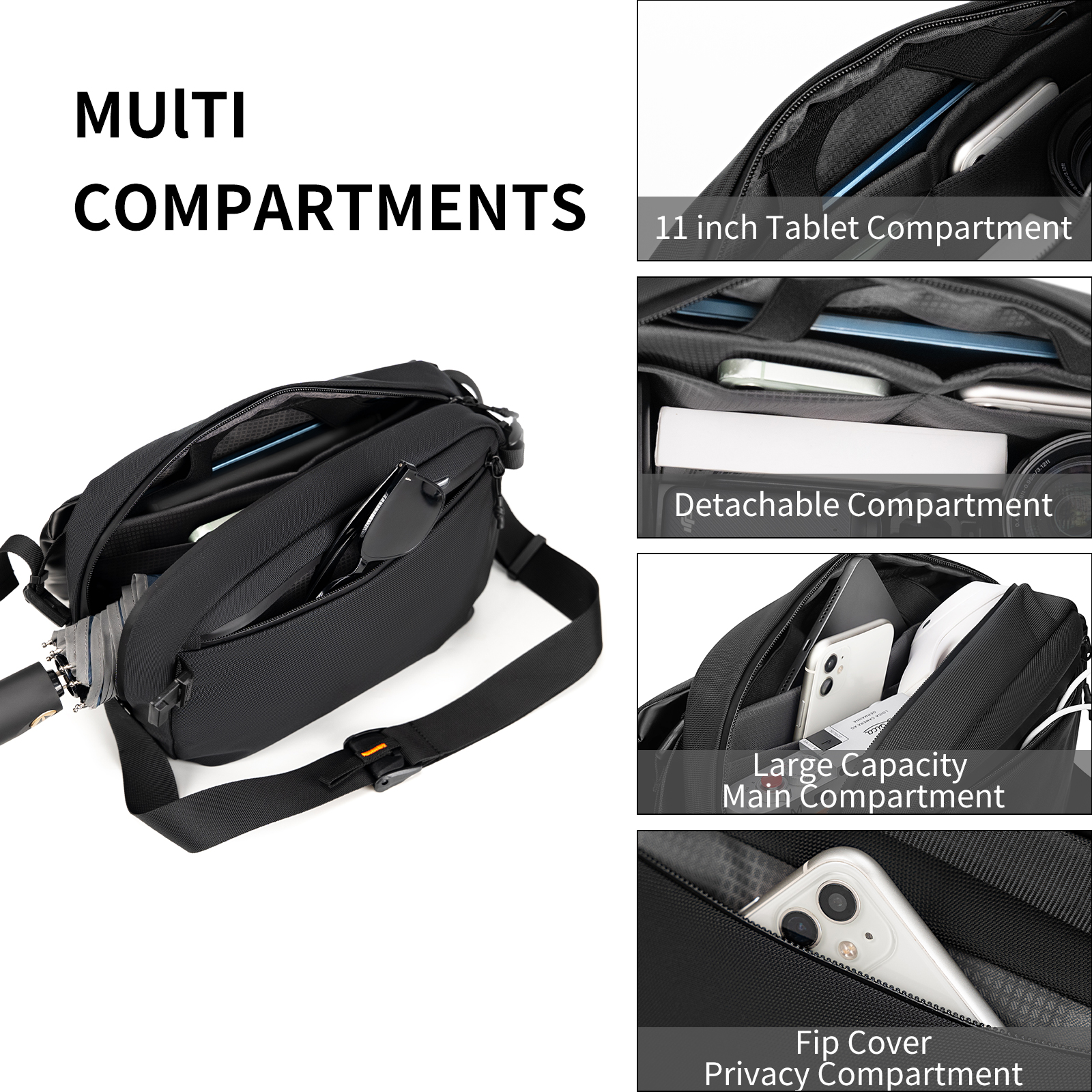 UMYDEAL CORDURA® Material Messenger Bag