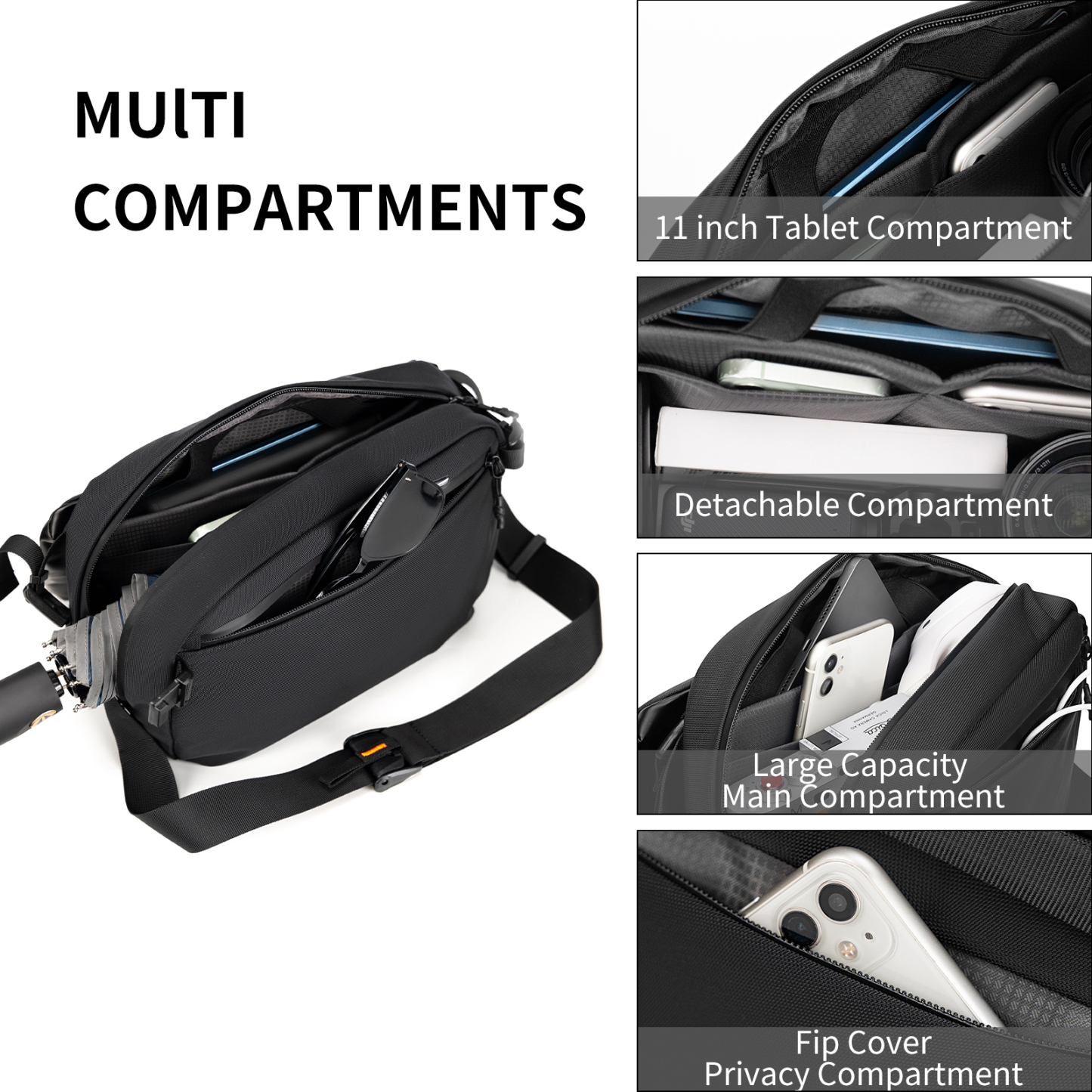 UMYDEAL CORDURA® Material Messenger Bag