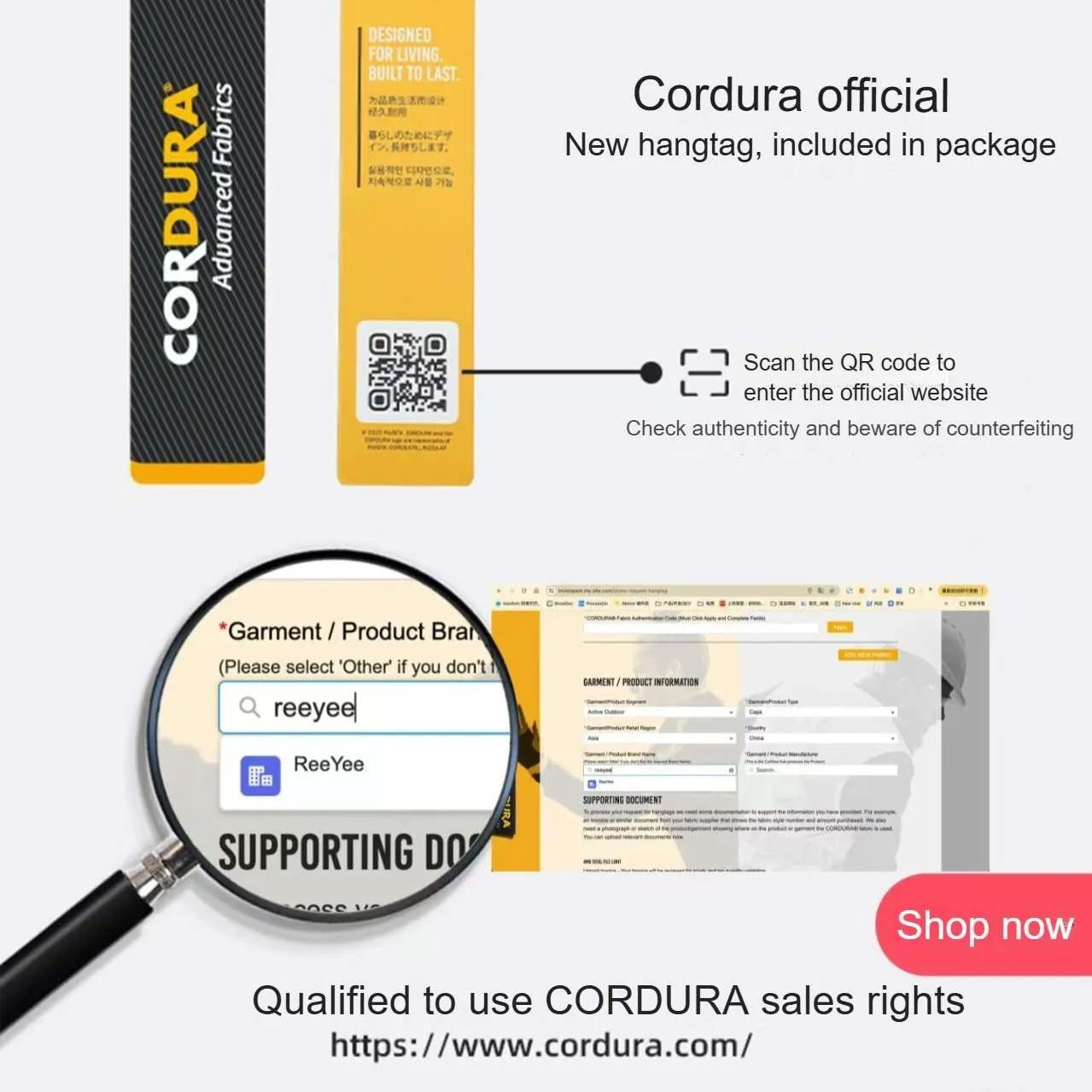 CORDURA® Material Travel Duffle Bag, 40L