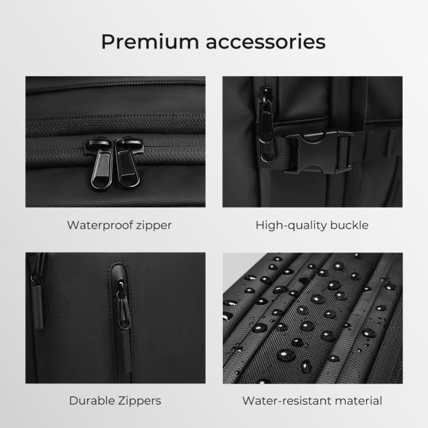 20-inch Carry on Vacuum Compression Travel Suitcase (70L), with Hidden Pull Rod, Weight Handle, TSA Lock, Charging Port