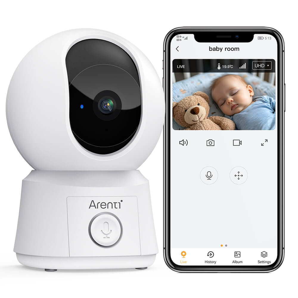 Arenti B2 Intelligentes 1080P Babyphone mit Nachtsicht und Warnmeldungen