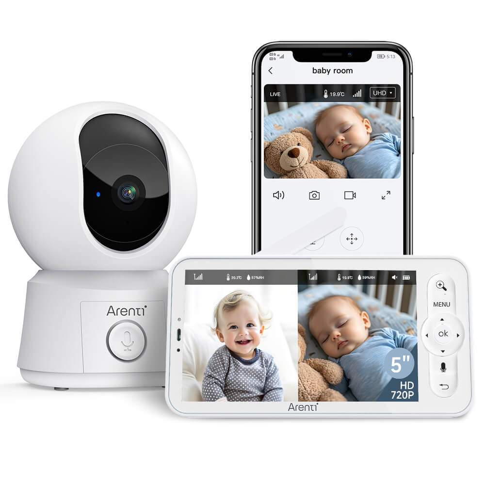 Arenti B2 Intelligentes 1080P Babyphone mit Nachtsicht und Warnmeldungen