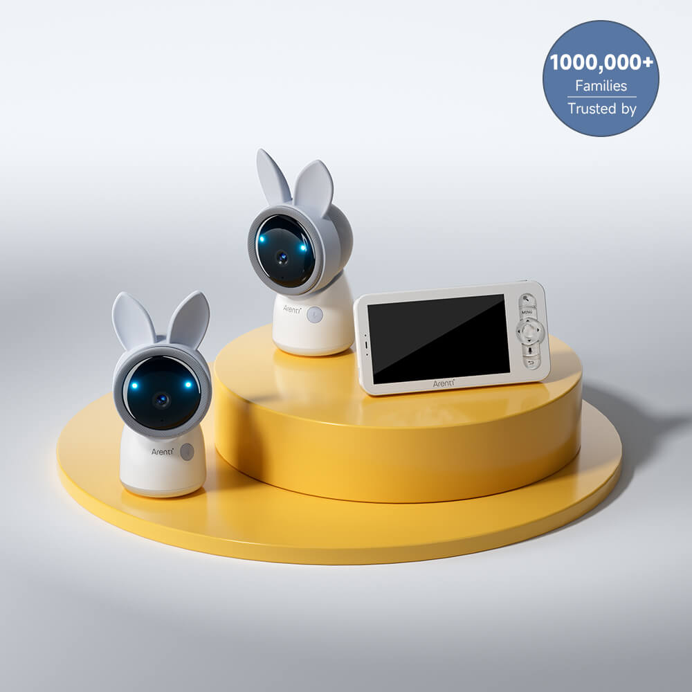 Arenti AInanny 2K UHD-Video-Schwenk-Neige-Babyphone mit 5-Zoll-LCD-Bildschirm