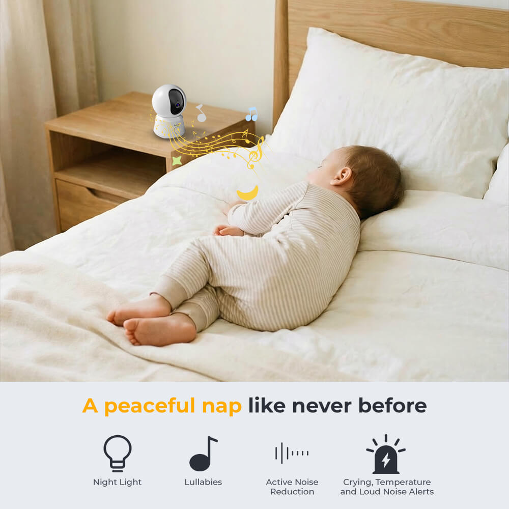 Arenti AInanny B2 Smart 1080P WLAN-Video-Babyphone mit Nachtsicht, Bewegungsalarmen und Zwei-Wege-Audio