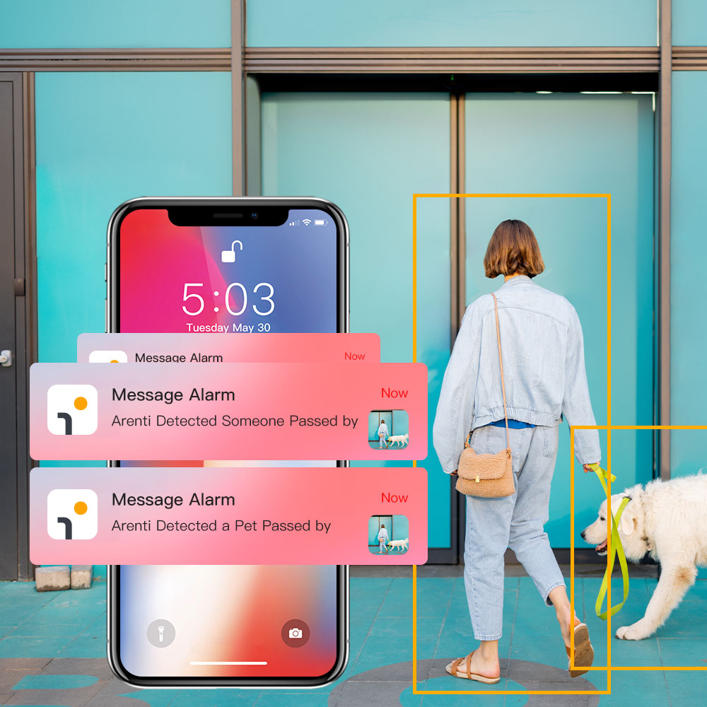 Arenti akkubetriebene Außenkamera mit Solarpanel GO2T und SP2 (2.4GHz WLAN)-Arenti EU