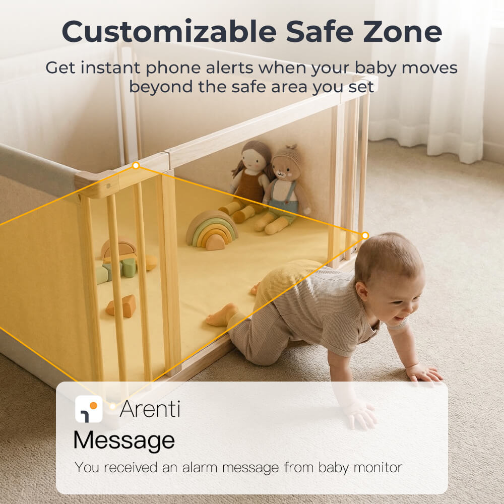 Arenti AInanny B2 Smart 1080P WLAN-Video-Babyphone mit Nachtsicht, Bewegungsalarmen und Zwei-Wege-Audio