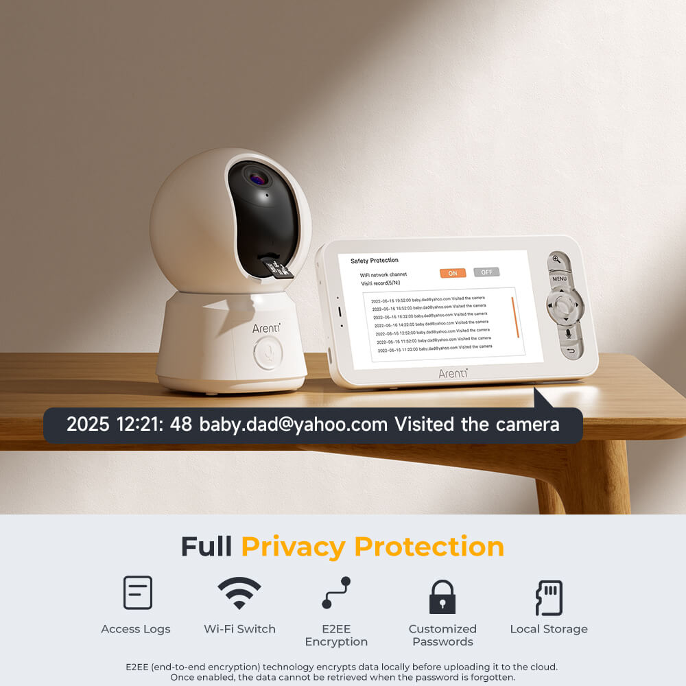 Arenti AInanny B2 Smart 1080P WLAN-Video-Babyphone mit Nachtsicht, Bewegungsalarmen und Zwei-Wege-Audio