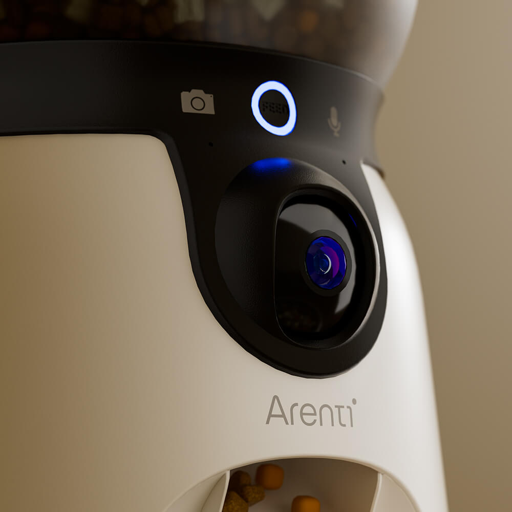 Smarter Futterautomat mit neigbarer Kamera