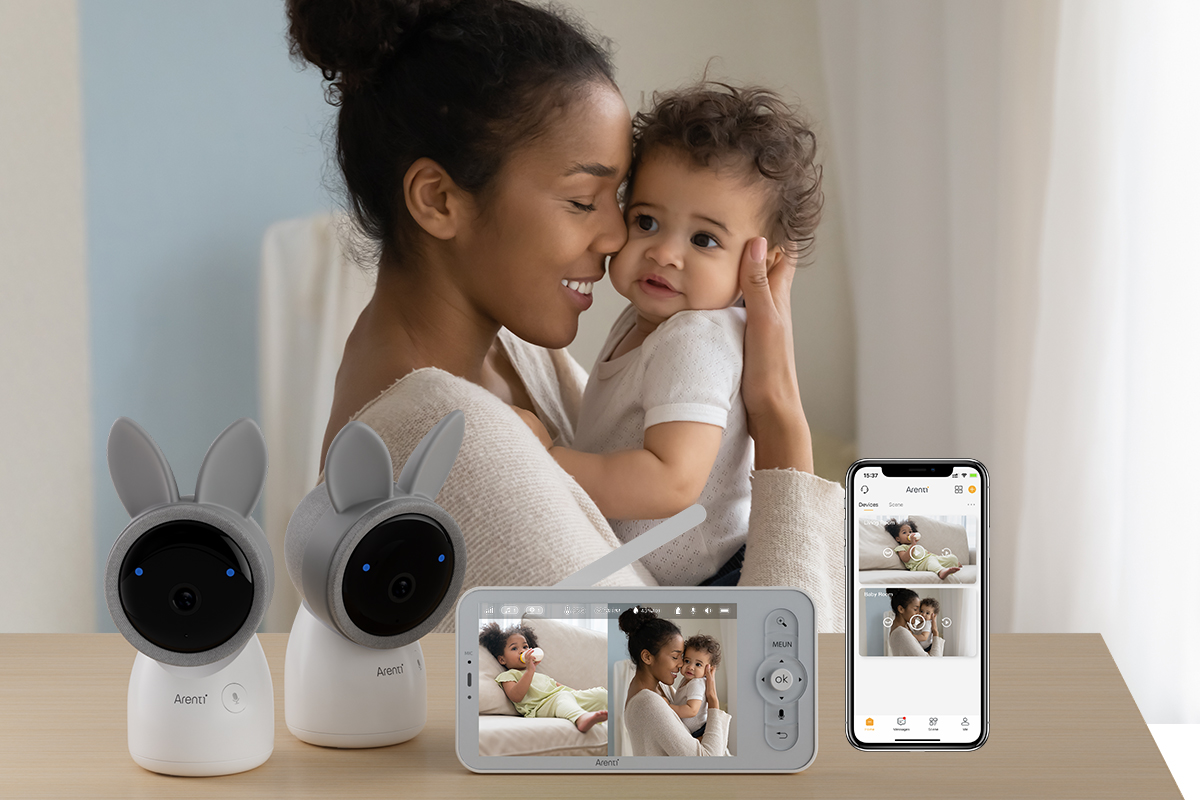 Best Baby Monitor 2023: AInanny 2K UHD Video Pan-Tilt Baby Monitor with 5'' LCD Screen-Arenti EU