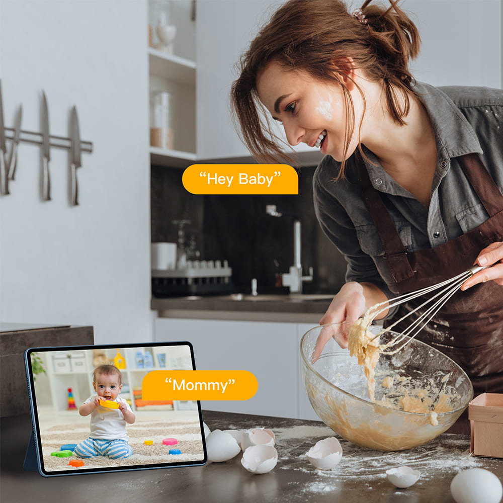 Arenti P2F Kabelgebundene Innenkamera 5 MP UHD Schwenken-Neigen 2,4 und 5,8 GHz Dual-Band Wi-Fi Ideal für Babyphone / Haustierkamera-Arenti EU