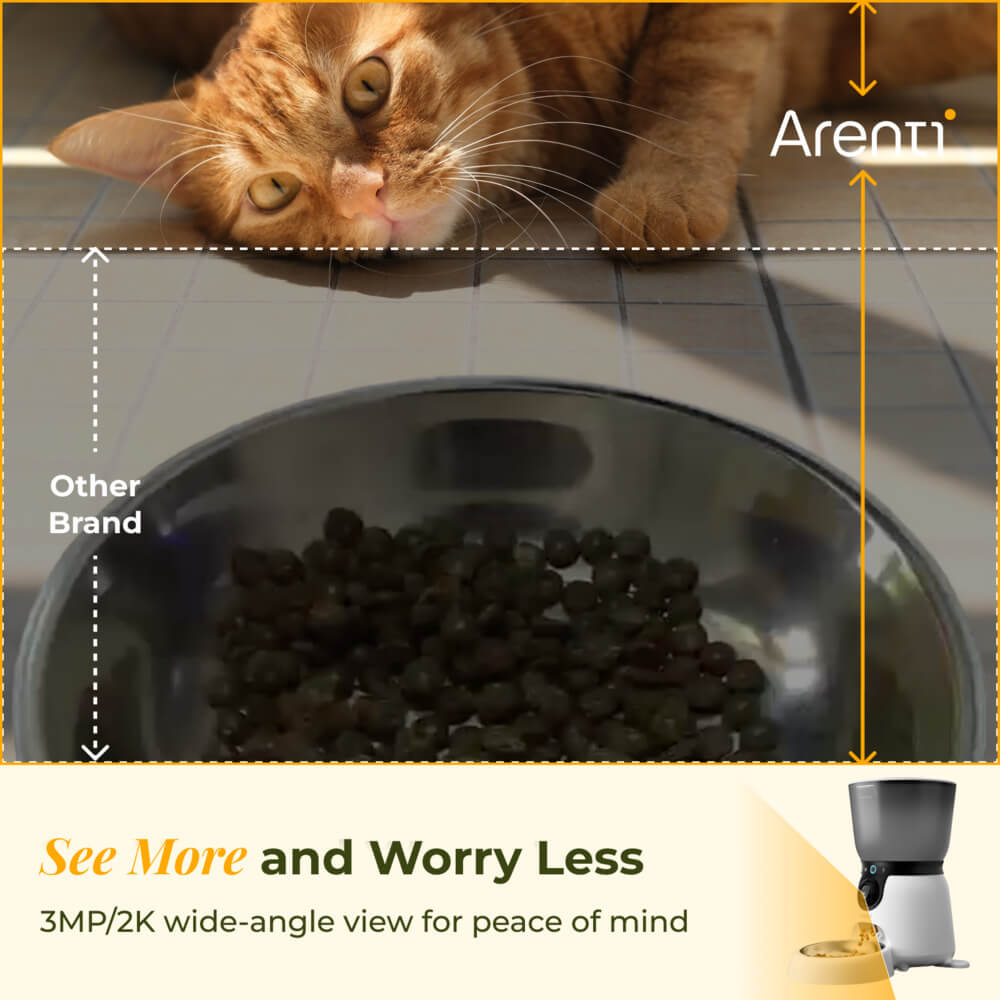 Smarter Futterautomat mit neigbarer Kamera