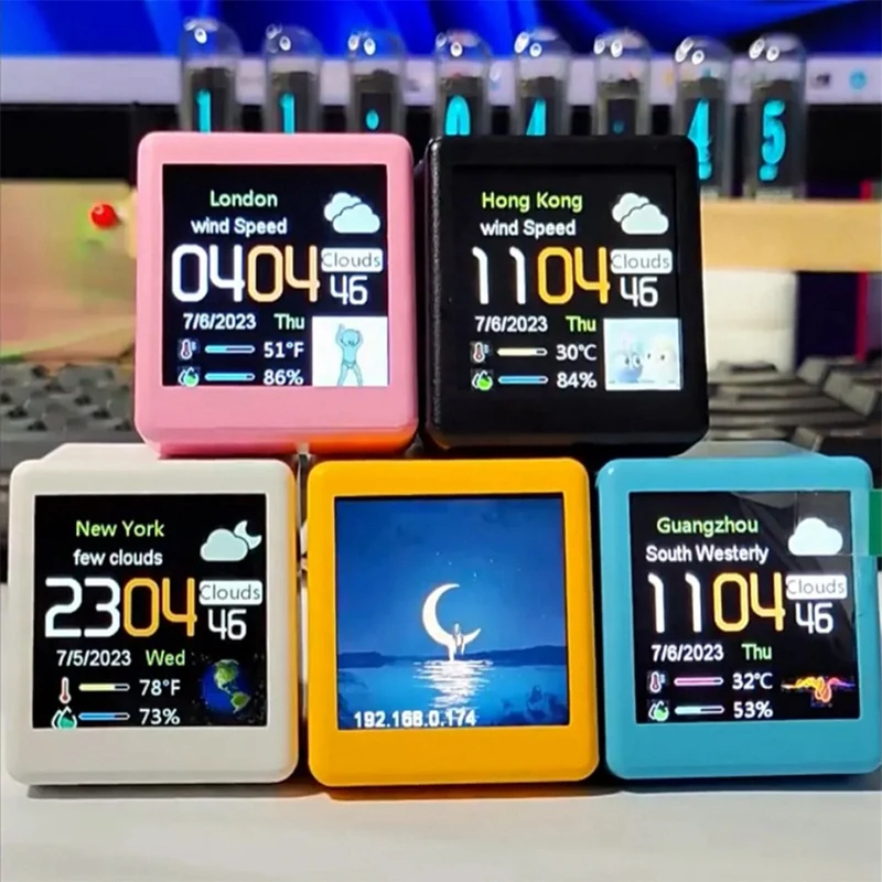 🎁Great Gift!Smart Weather Station Desktop LED LCD Digital WiFi Clock Smart Weather Clock PRO