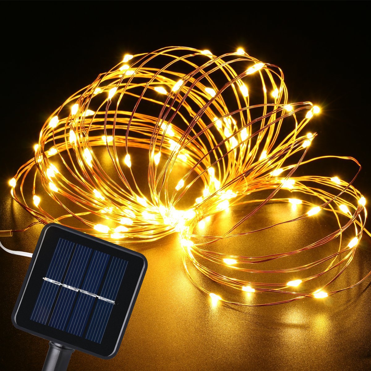 (🌲EARLY CHRISTMAS SALE - 50% OFF) 🎁Solar Powered Starbright Light-300 ultra-bright LED bulbs/100 ft/8  lighting modes