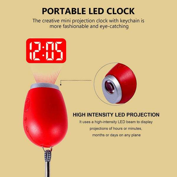 🔥Christmas Sale - Keychain LED Projection Clock