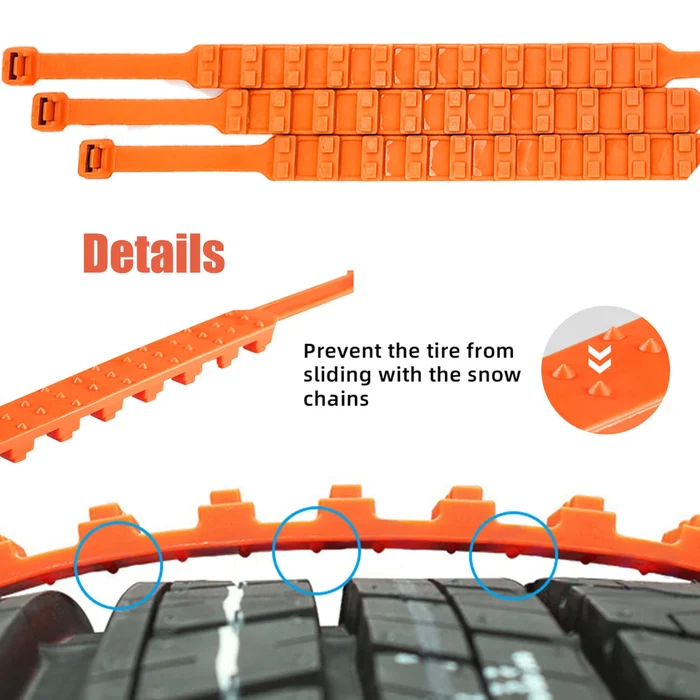 2023 Winter Hot Sale🔥Universal Reusable Anti-skid Nylon Tire Chains
