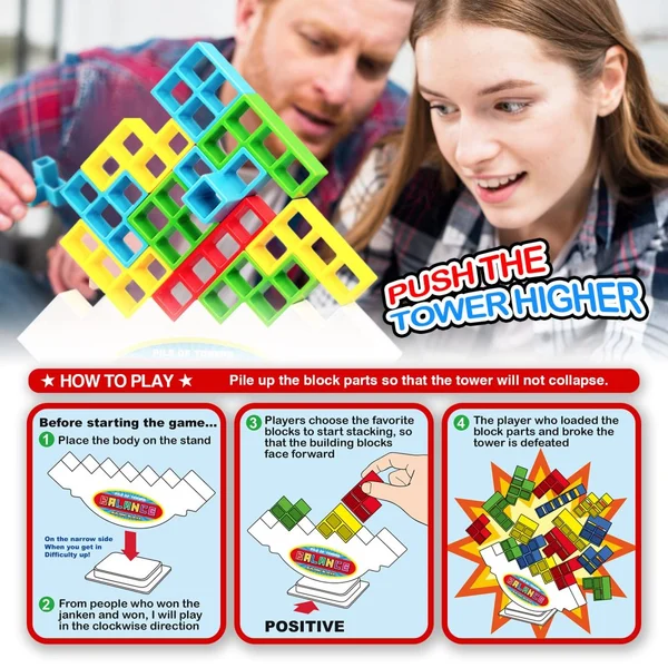 🔥only 9.99🔥Team Tower Game For Kids & Adults