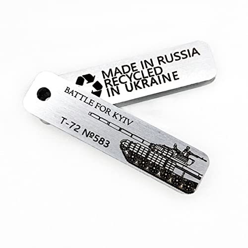 Keychain Made from Downed Russian Combat Tank T72 from Battlefield of 