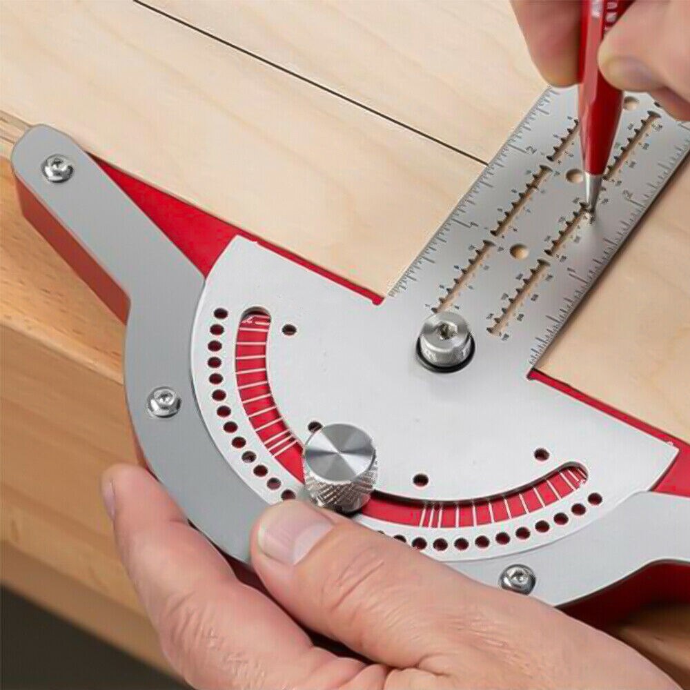 🔥(50% OFF) Edge Ruler for Woodworker, 0-70 Adjustable Protractor or Furniture Repair, 10/15/20 inch Goniometer Tool