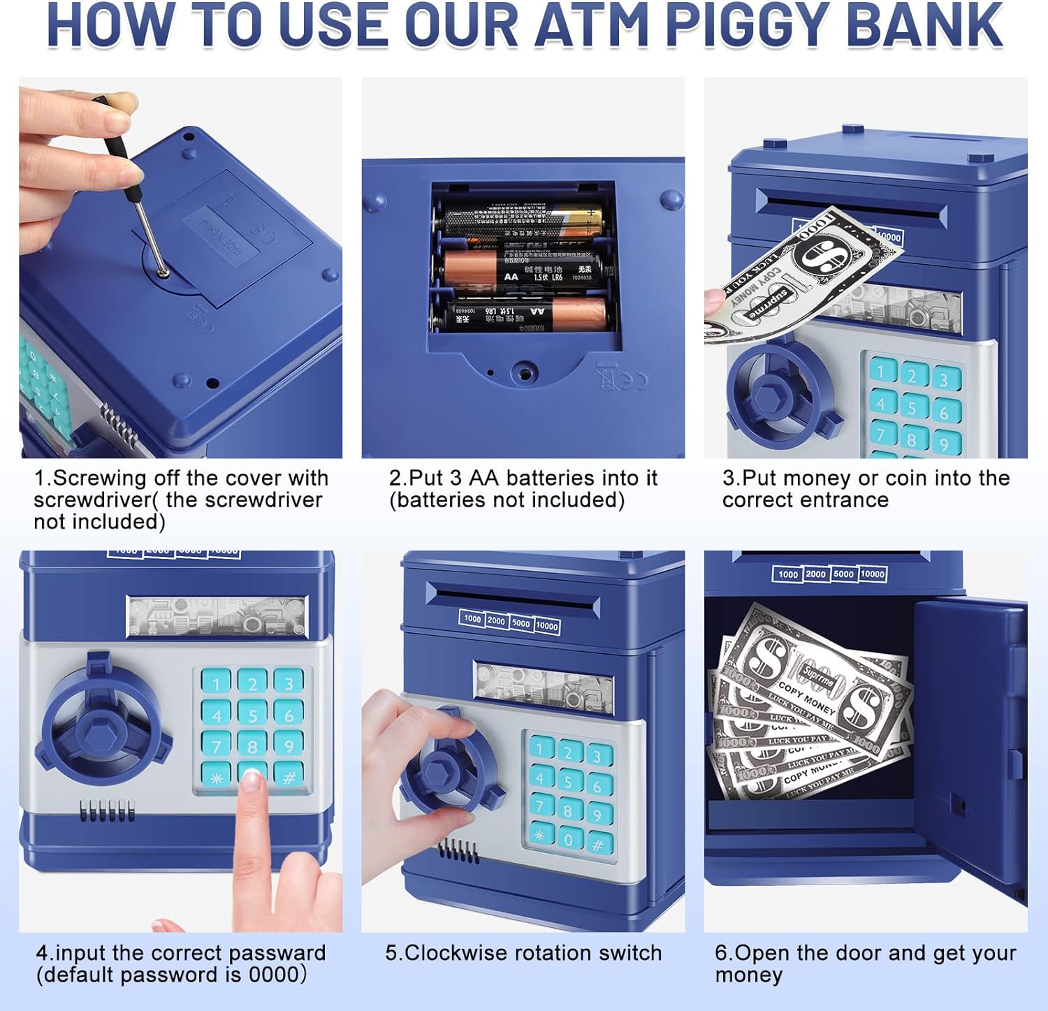👑ATM Bank Electronic Piggy Bank