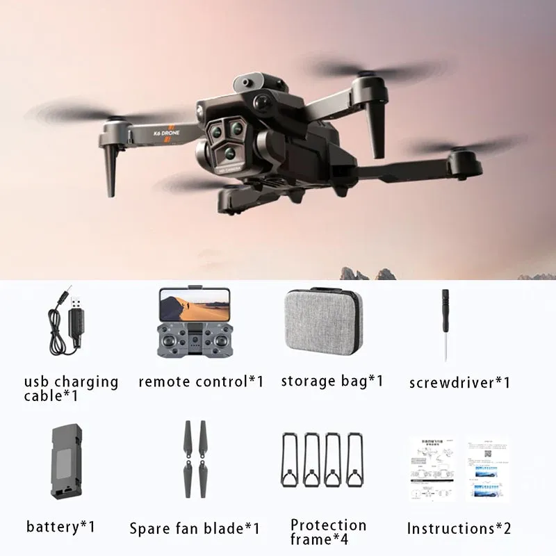 🔥New year 2024 Sale 60% OFF🔥🚁The latest 4K HDR Triple Camera Drone K6 MAX in 2024