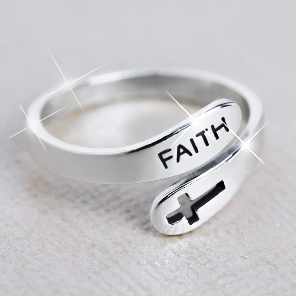 STERLING SILVER FAITH RING™