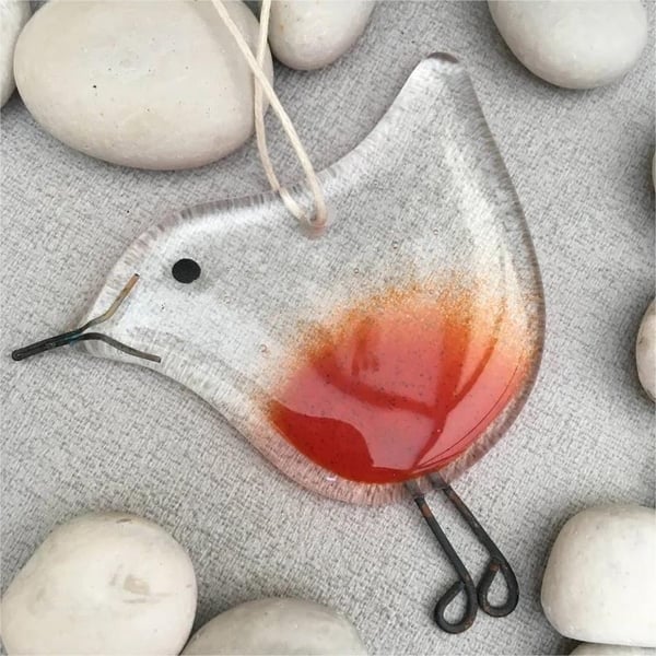 New 🐦️Fused glass Christmas tree decoration