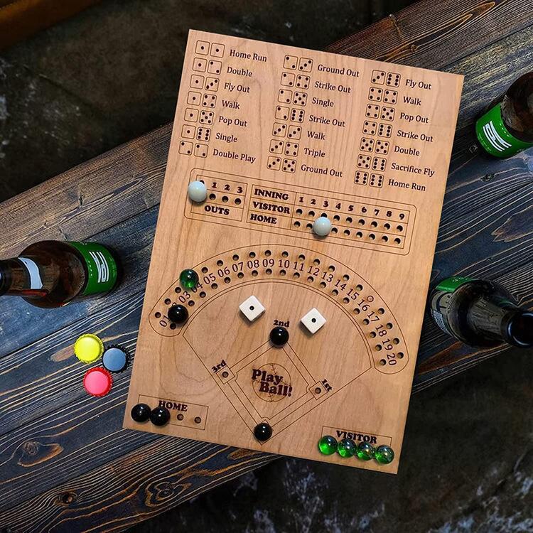(🔥HOT SALE NOW 49% OFF) - Handmade - 🎲Baseball Dice Board Game