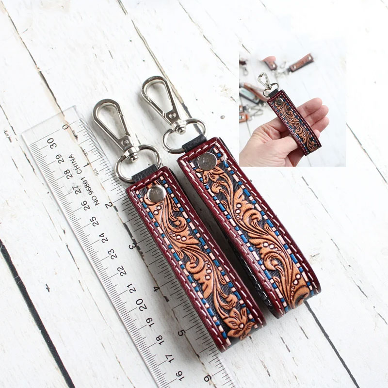 Cowboy Leather Keychain