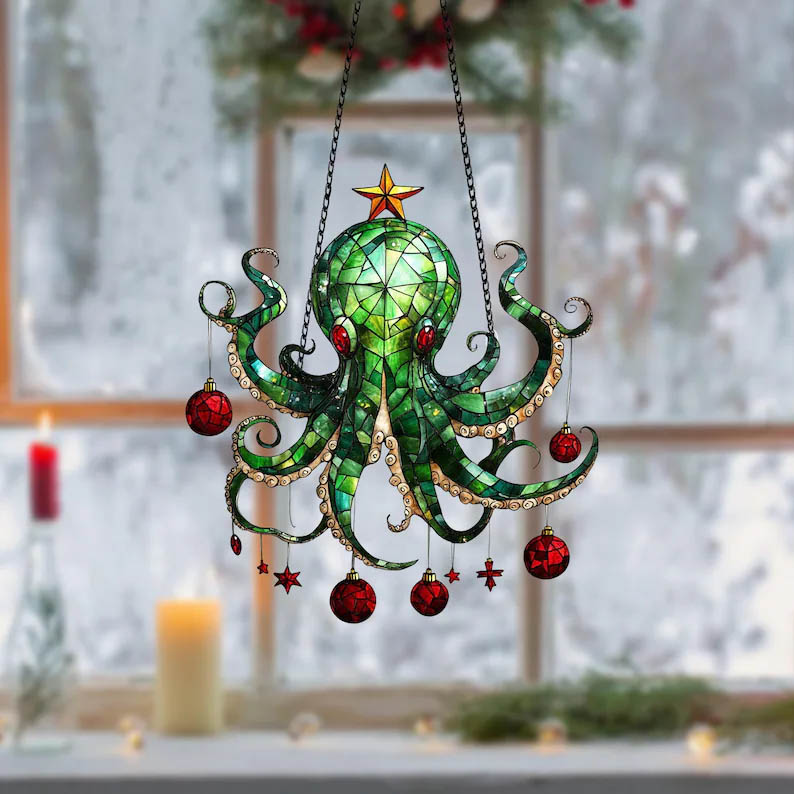 Sea Octopus Christmas Ornament