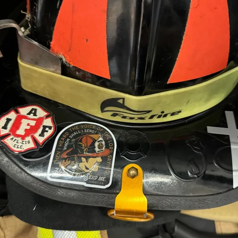 Firefighter Helmet Scripture Stickers