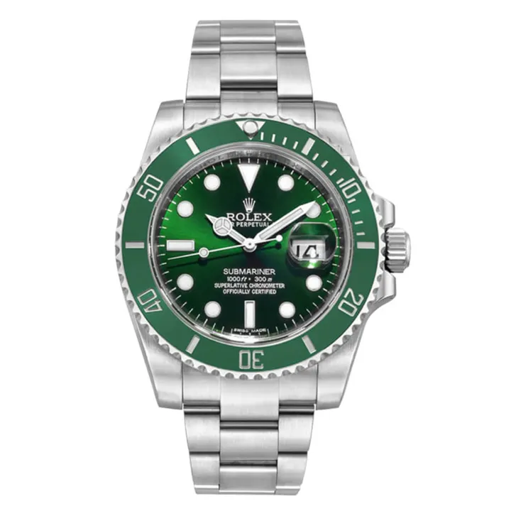 Rolex Submariner Oyster Perpetual Date Hulk Mens Watch 116610Lv