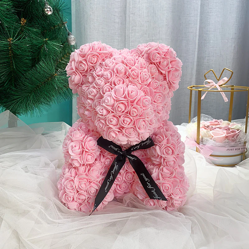 Mother's Day Gift Rose Teddy Pink Bear