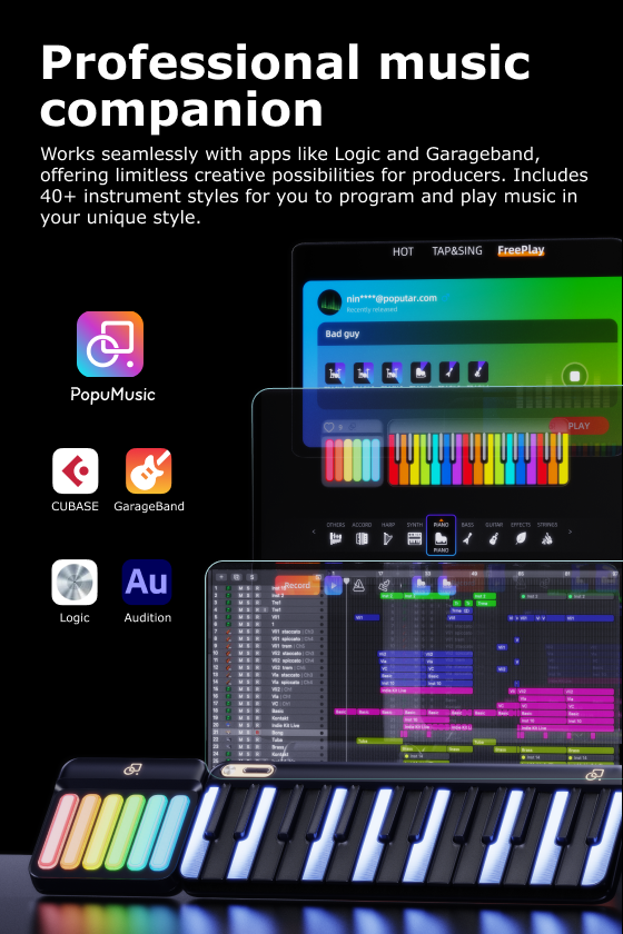 PopuPiano Smart Portable Piano MIDI Controller