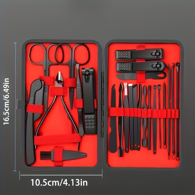 Kit 10 bucăți profesionale de tăiat unghii negre - tăietoare ultra ascuțite pentru unghii de la mâini și de la picioare pentru bărbați și femei - instrumente robuste de îngrijire a pedichiură pentru unghii perfecte