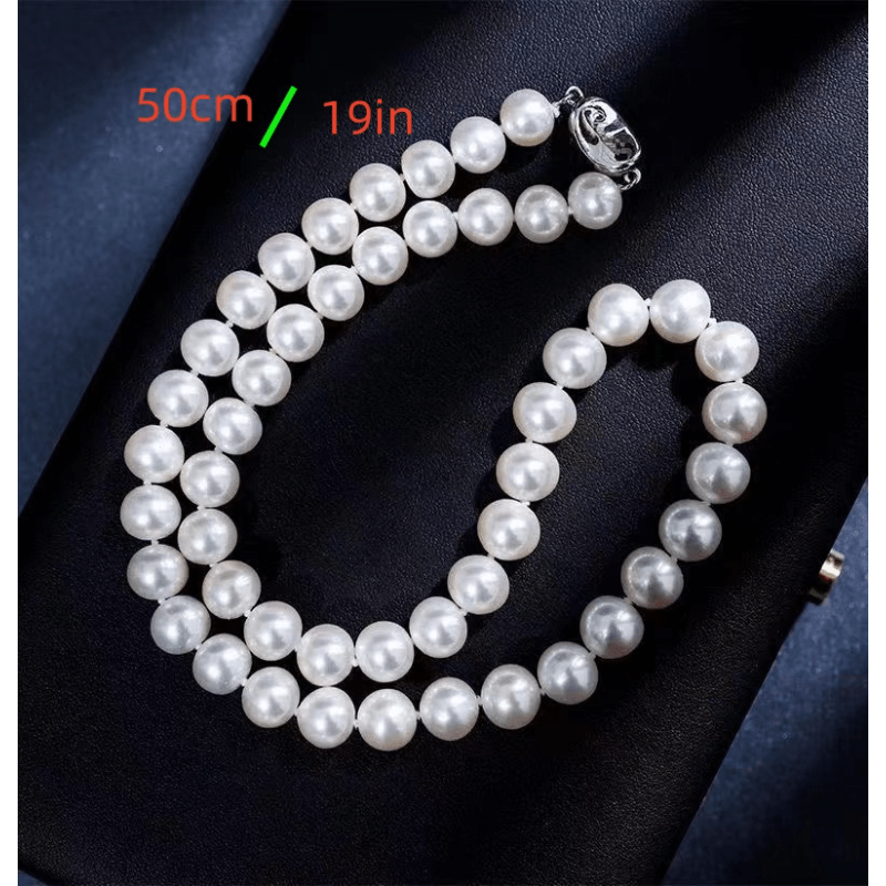 ✨Colier de perle artificiale de epocă, temperament minimalist, elegant, cadou perfect pentru mama, uzură versatilă de zi cu zi Colier cu clavicula bijuterii