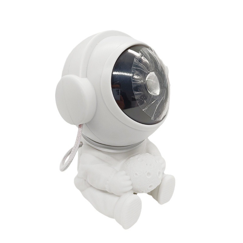 Lampă cu cer înstelat astronaut care îmbrățișează luna, lampă proiector nebuloasă de vis colorată rotativă, lumină de noapte astronaut în trei culori