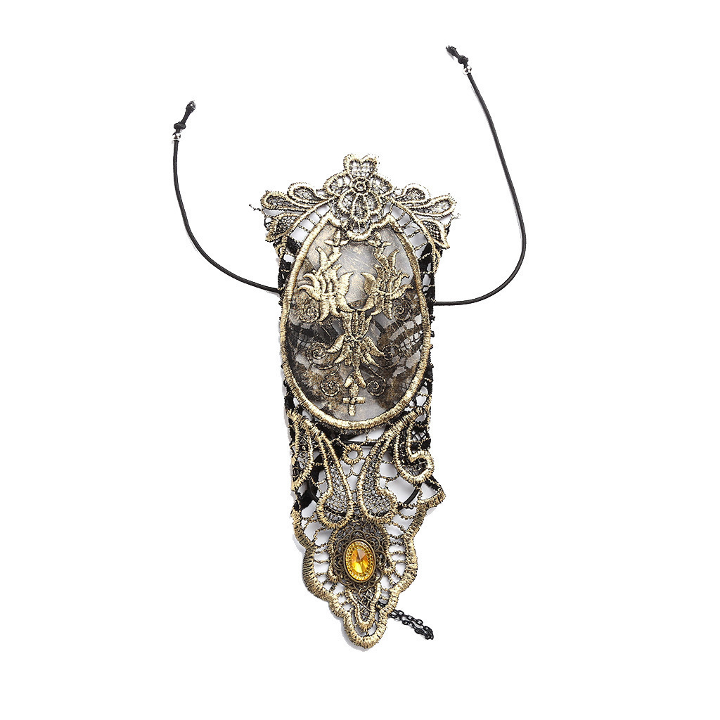 🧤Mănuși din dantelă bronzată, mănuși și brățări lungi fără degete, retro și elegante