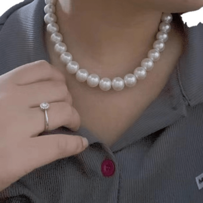✨Colier de perle artificiale de epocă, temperament minimalist, elegant, cadou perfect pentru mama, uzură versatilă de zi cu zi Colier cu clavicula bijuterii
