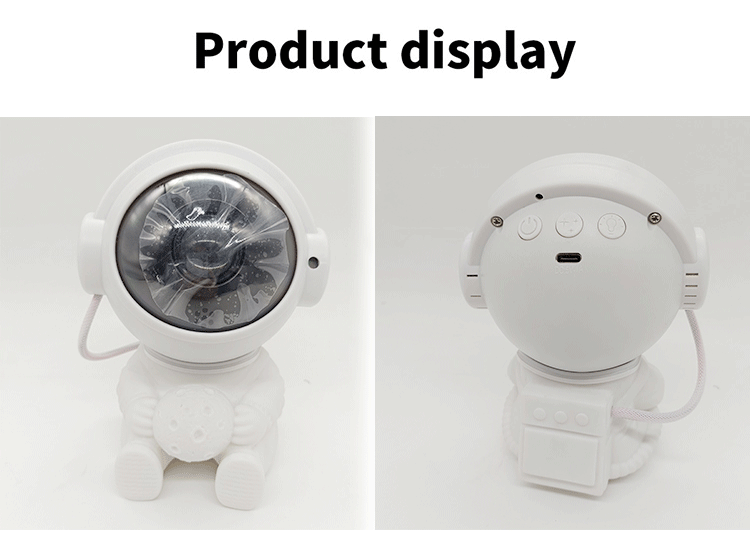 Lampă cu cer înstelat astronaut care îmbrățișează luna, lampă proiector nebuloasă de vis colorată rotativă, lumină de noapte astronaut în trei culori