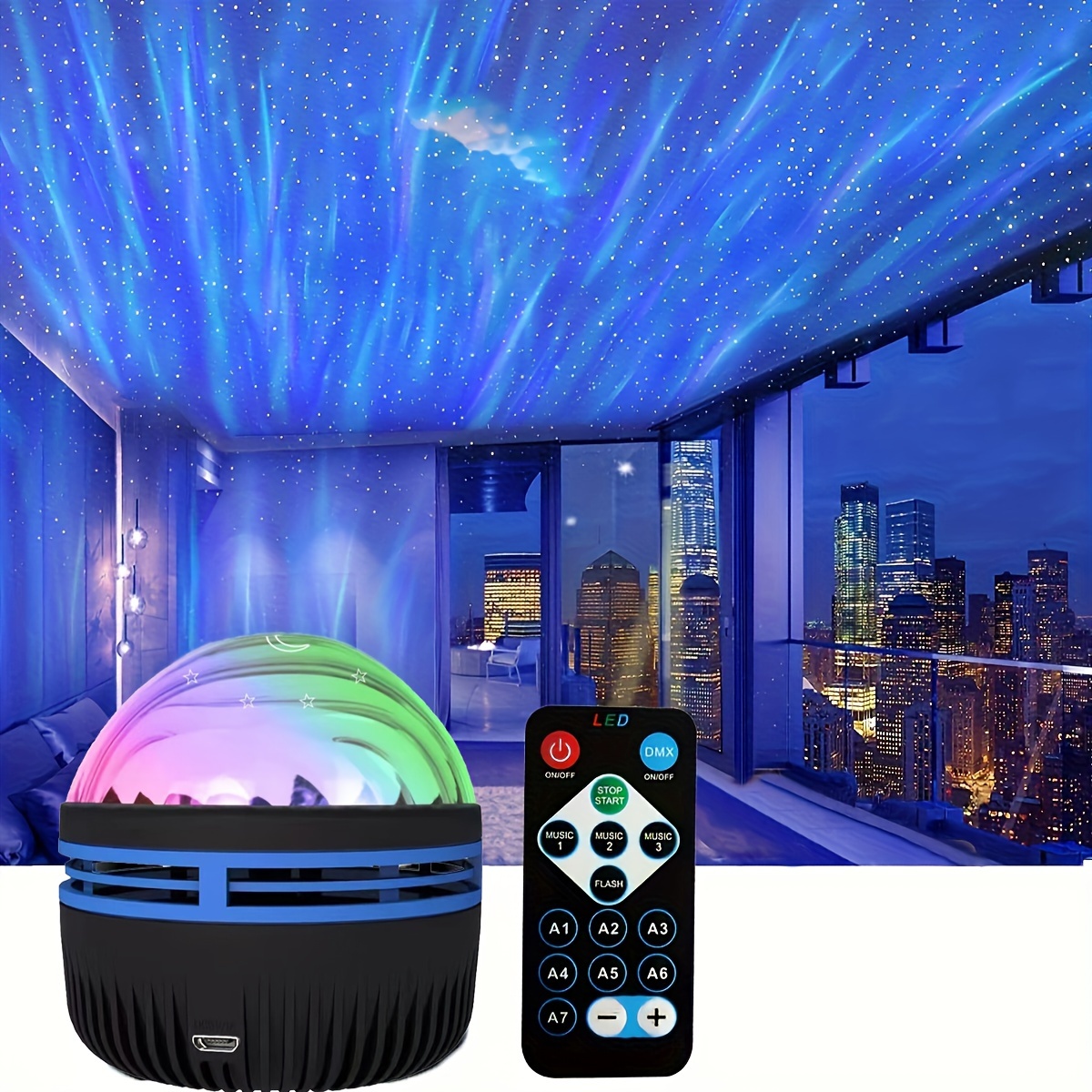1 buc Northern LED Lights - Perfect pentru atmosfera interioară, petreceri de vacanță, decor case și cadouri de Crăciun