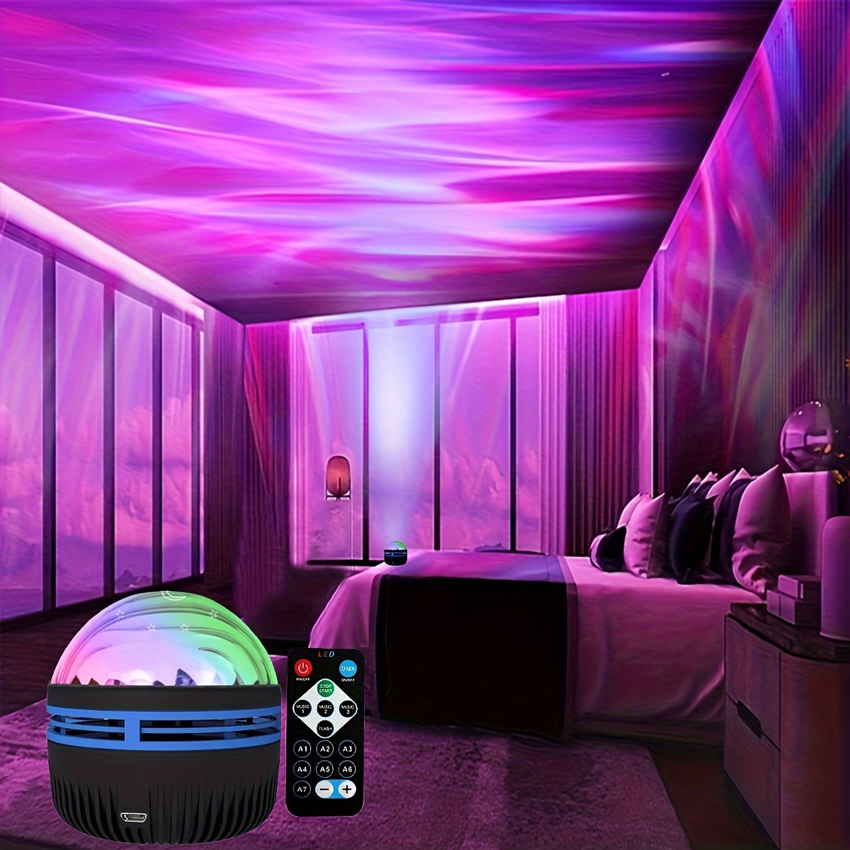 1 buc Northern LED Lights - Perfect pentru atmosfera interioară, petreceri de vacanță, decor case și cadouri de Crăciun