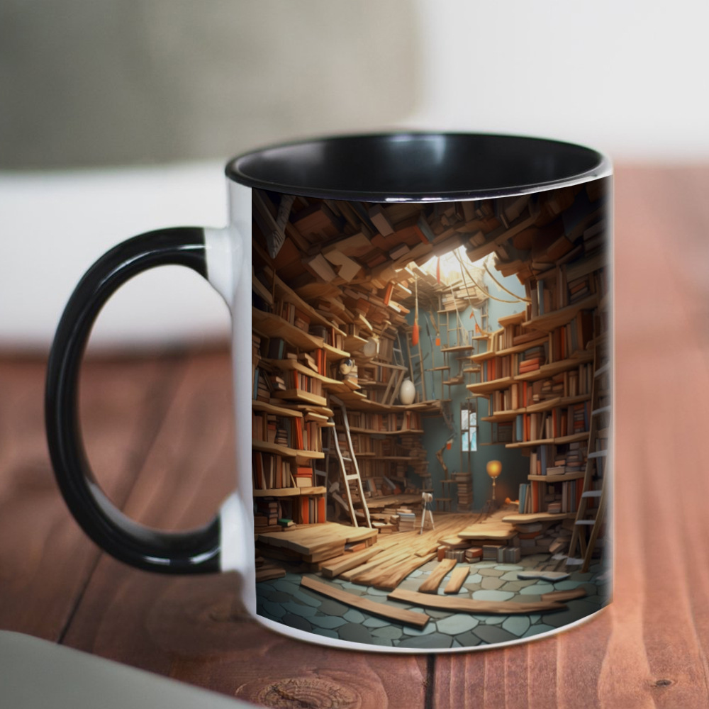 ☕Cupă cu model 3D afișată când este încălzită